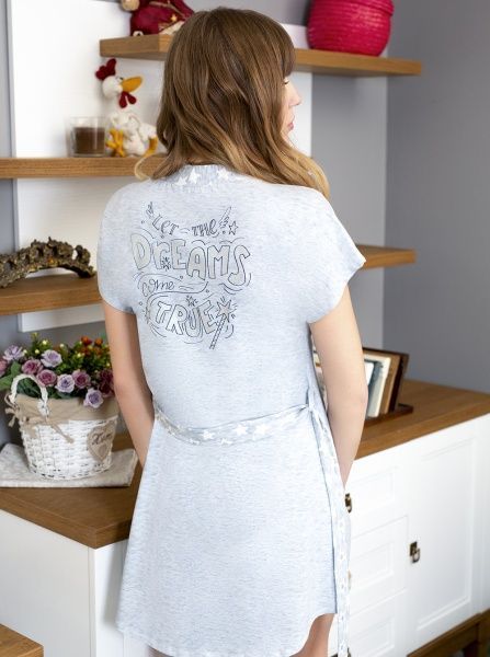 Халат женский Роксана Gloss 706/16155 р. М голубой 