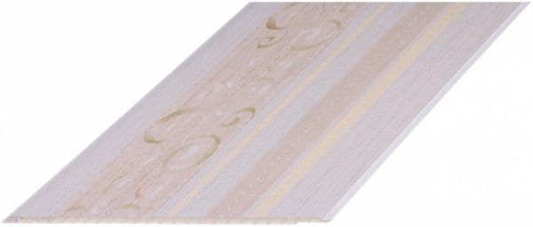 Панель ПВХ Кармина бежевая №0116/2 8x250x3000 мм (0,75 кв.м)