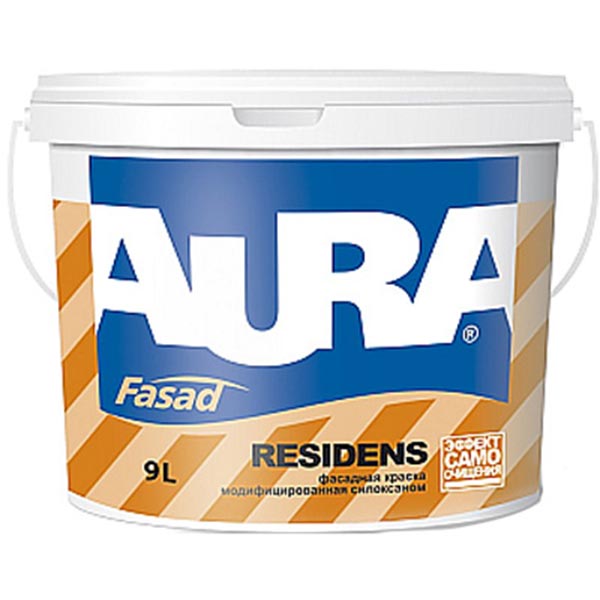 Краска силиконовая водоэмульсионная Aura® Luxpro Residens мат белый 2,7л