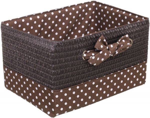 Кошик плетений з текстилем Tony Bridge Basket 35x25x19 см DSA16-7AB-4 