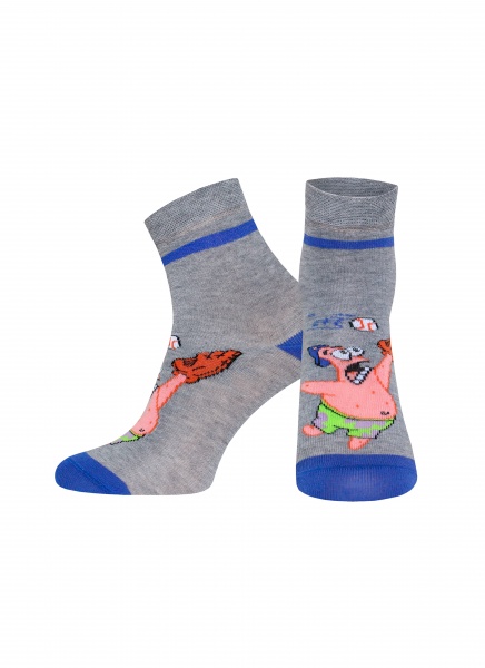 Носки унисекс Conte-Kids 3074 Spongebob (средней длины) 642 р.17-18 серый меланж 