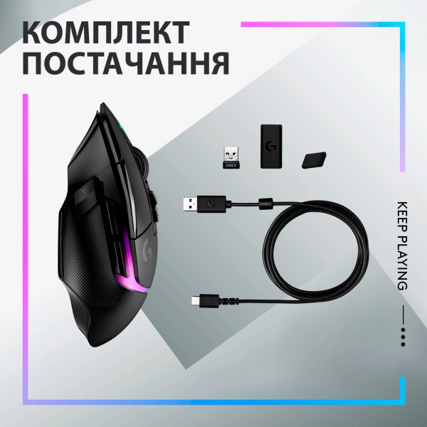 Мишка бездротова Logitech G502 X Plus black (910-006162) 