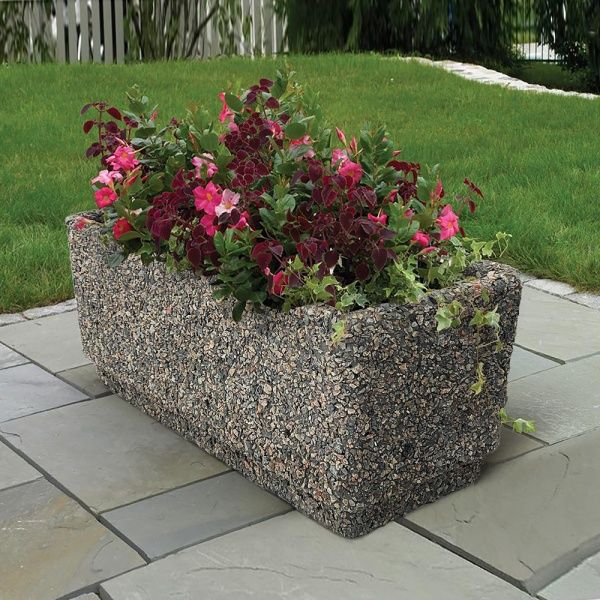 Вазон декоративний Вазон Фрегат прямокутний 54,5л сірий 