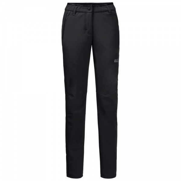 Брюки Jack Wolfskin ZENON SOFTSHELL PANTS WOMEN 1505111-6000 р. 34 черный