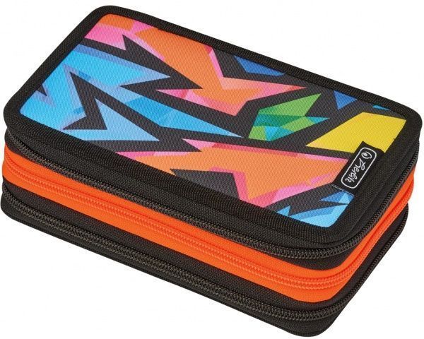 Пенал школьный Triple Neon Art 31 предмет 50026753 Herlitz разноцветный