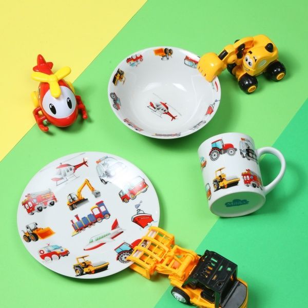 Набор детской посуды Motor Land 3 предмета M0690-6 Milika