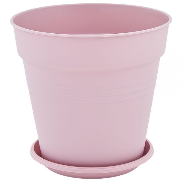 Горшок пластиковый Алеана Глория с подставкой 14,5х14 круглый 1,6 л фрезия (114016) 