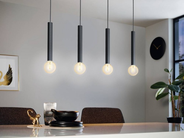 Підвіс Eglo Кортенова 4x60 Вт E27 чорний 98057 