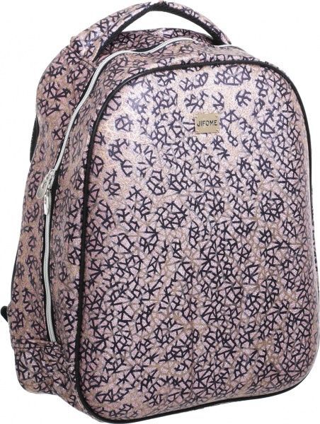 Рюкзак шкільний каркасний FANTASY World 31х13,5х40 см рожевий візерунок