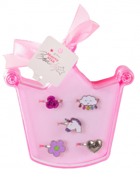 Набор детских колечек Корона 5 шт./уп. KB2123 (ассортимент)