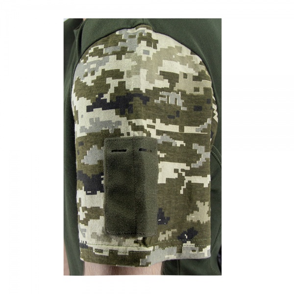 Футболка Expert ® Тактична Мікролакоста Темна Олива р.S піксель