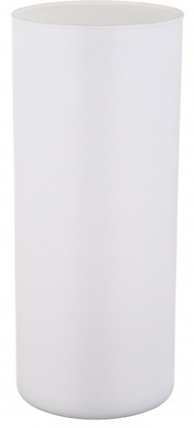Ваза стеклянная Soft цилиндр 26,5 см белая 