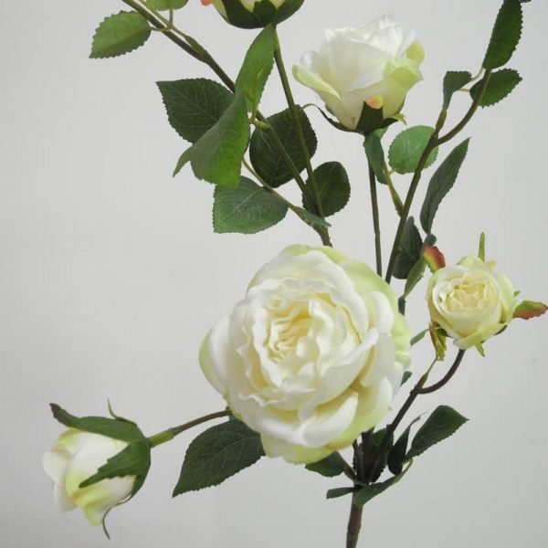Растение искусственное Роза столепестковая кремовая 27994HN