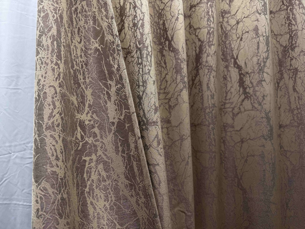 Штора Мрамор мокко 140х270 см Velvet House