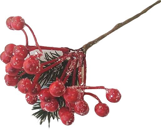 Декорація новорічна Пучок з ягодами 14 см RS1H708-14F 