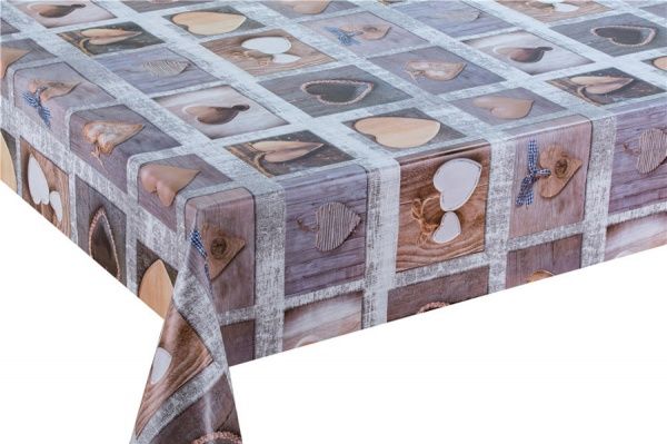 Скатерть Сердца 140x240 см коричневый UP! (Underprice) 