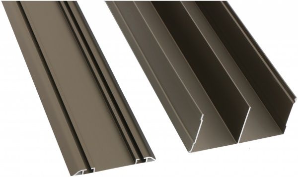 Направляющие рейки Doros 2,55 м 90x55 мм шампань