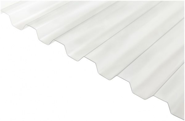 Прозрачный лист ПВХ SALUX W 70/18 1,8x0,9м x 0,8мм трапеция