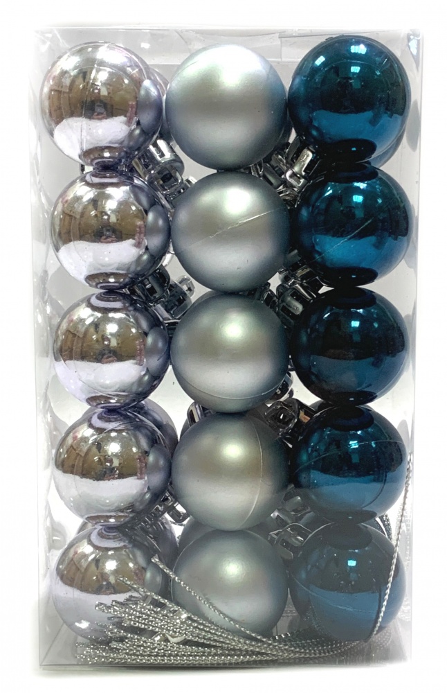 Набор елочных шаров ASCENDENT COLLECTION 21122/21124/21125/21127 в ассортименте d 30 мм 30 шт./уп.