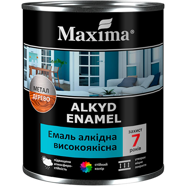 Емаль Maxima високоякісна чорний глянець 2,3кг