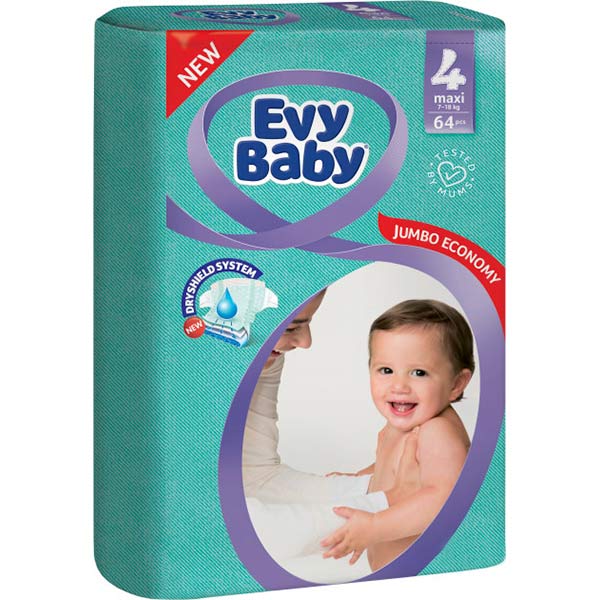 Підгузки Evy Baby Максі Стандартна упаковка 7-18 кг 24 шт.