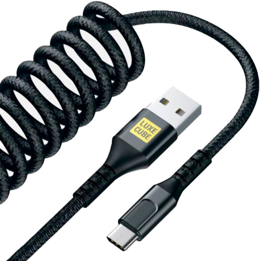 Кабель Luxe Cube Dynamic USB-USB Type-C 1,5 м чорний 