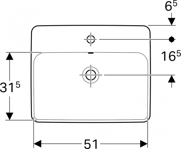 Умивальник Geberit VariForm 500.741.01.2