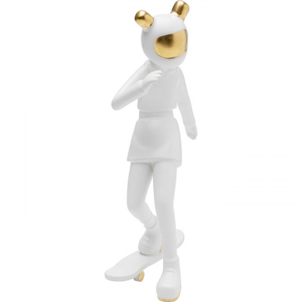 Статуетка декоративна Skating Astronaut біла 33 см KARE Design