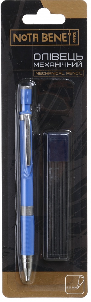 Олівець механічний 2,0 мм із запасними грифелями Nota Bene