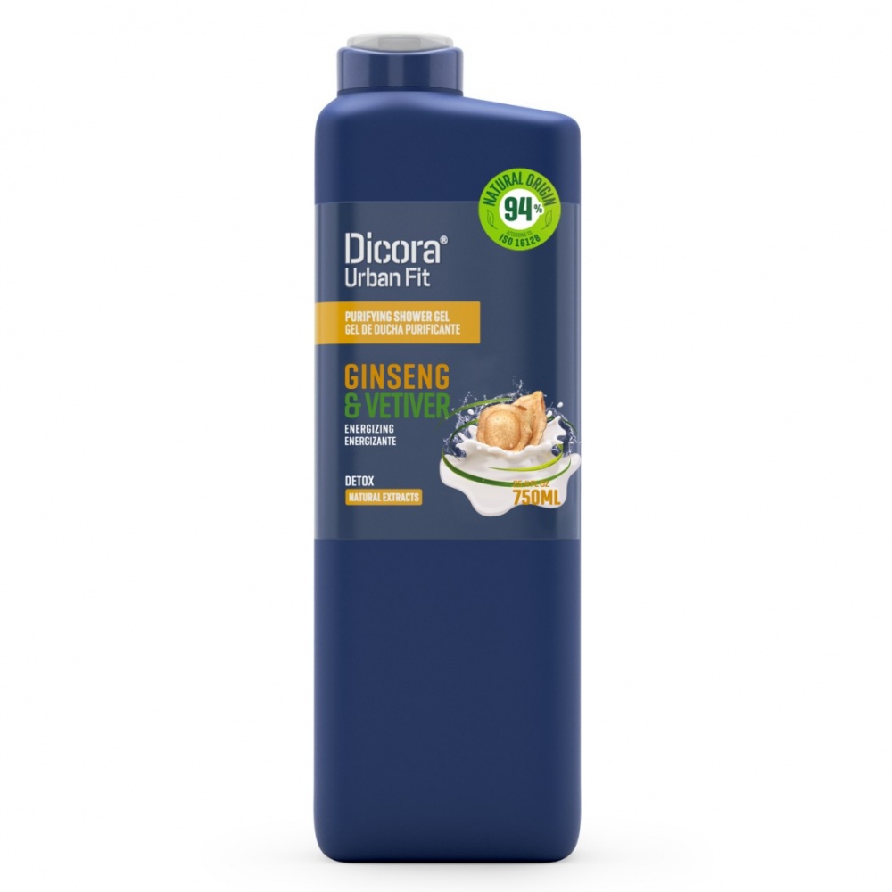 Гель для душа DICORA Urban Fit Детокс Ветивер и женьшень 750 мл