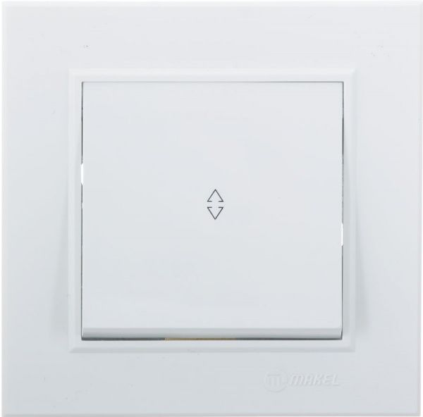 Переключатель проходной одноклавишный Makel Karea без подсветки 10 А 220В белый