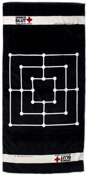 Рушник Spende Blut 75x150 см чорний 