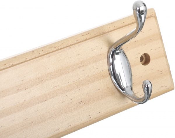 Вешалка для одежды IV тип 1+1 хром/сосна