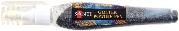 Ручка Santi с рассыпным глиттером черная 10 г 411745 