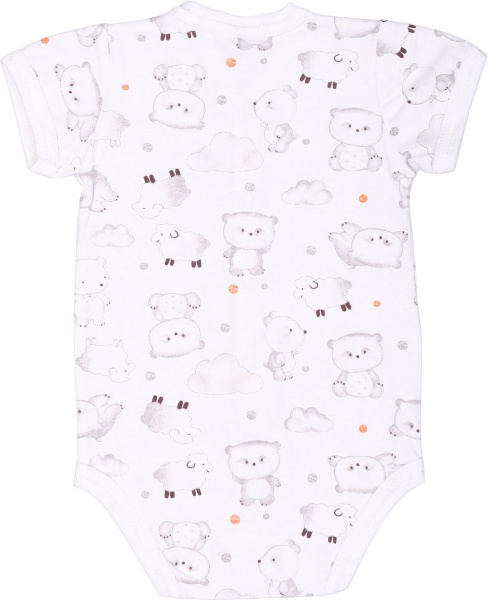 Боди унисекс Татошка 1401285 панды р.74 белый с рисунком 