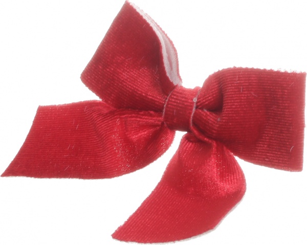 Набір новорічного декору банти для прикрашання ялинок червоні