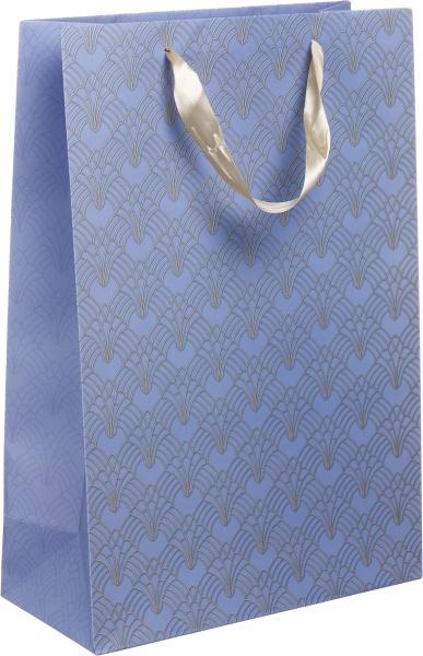 Пакет подарунковий SuperL пл D-1141 лавандовий візерунок з лаком глітер