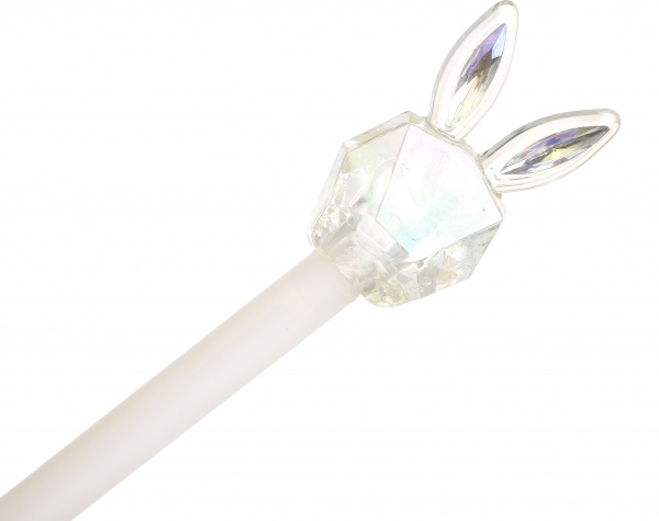 Ручка гелева Кришталеве зайченя салатова чорнило синє 