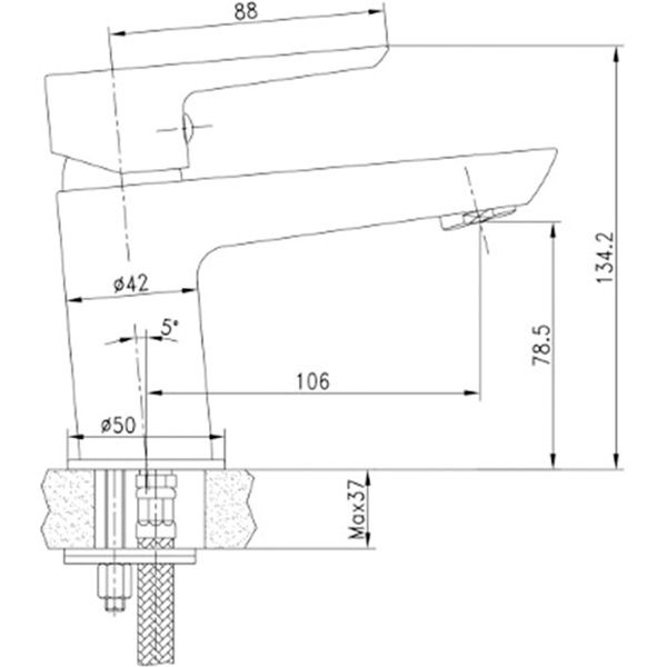 Змішувач для умивальника Imprese Breclav 05245W