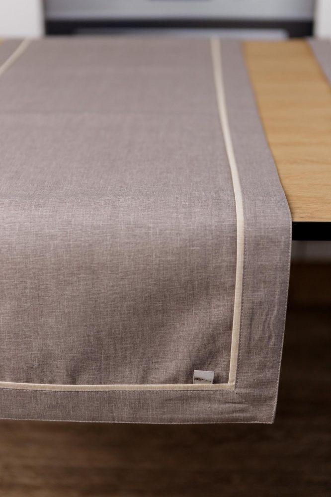 Раннер с кантом Магнолия 40x140 см тауп La Nuit