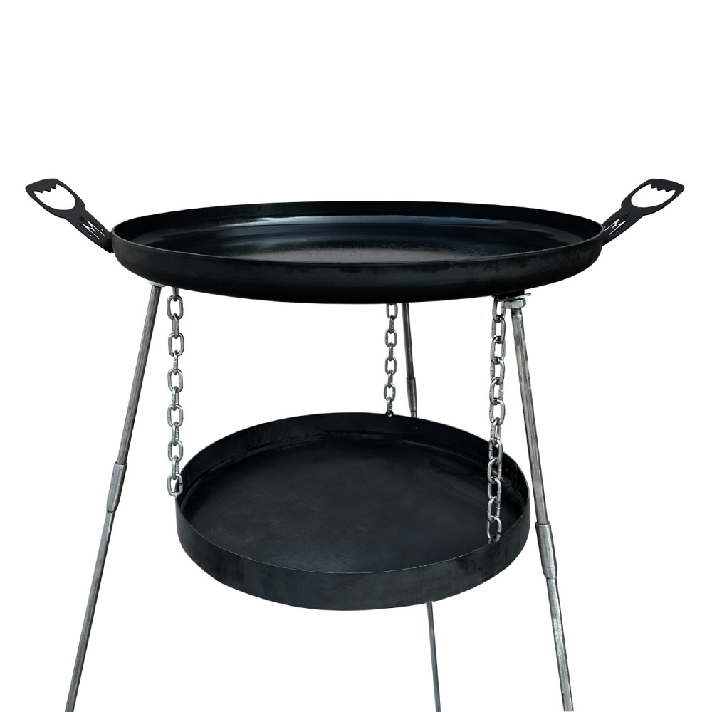 Сковорода Metalzavod ø500 мм 50 см из диска с подвесом для огня и крышкой