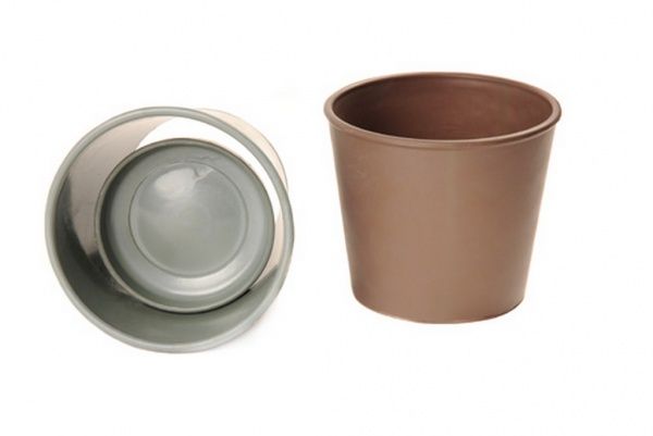 Горщик посадковий «Гама-1» круглий 0,3л коричневий 