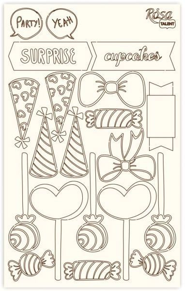 Чипборд для скрапбукинга Cake delicious 2 12,8х20 см 94232043 Rosa Talent