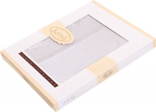 Скатерть Caramel 160x220 см серый Karna 