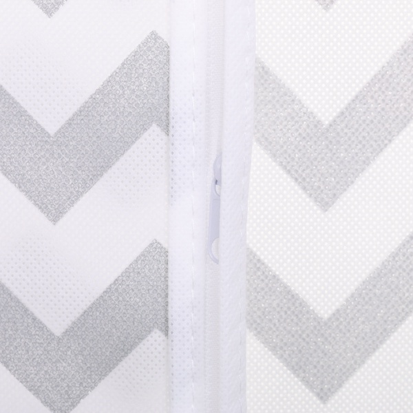 Чехол для одежды Шеврон Vivendi 105x60 см белый с серым