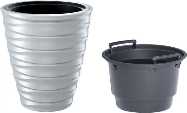 Горшок для цветов Prosperplast FREZE 300 мм круглый белый 