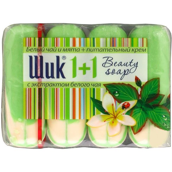 Мило Шик білий чай та м’ята + живильний крем 90 г 4 шт./уп.