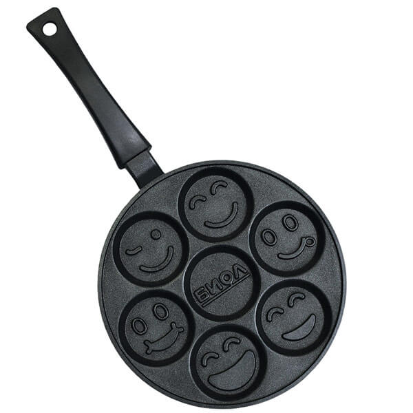 Сковорода для оладий с антипригарным покрытием 24 см Смайлы СО-24Р Biol