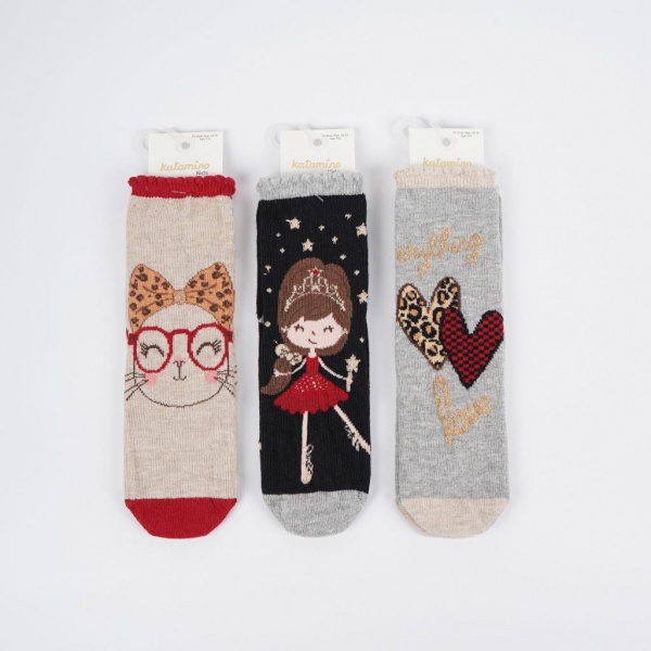 Носки для девочек KATAMINO K20217 р.5-6 черный 