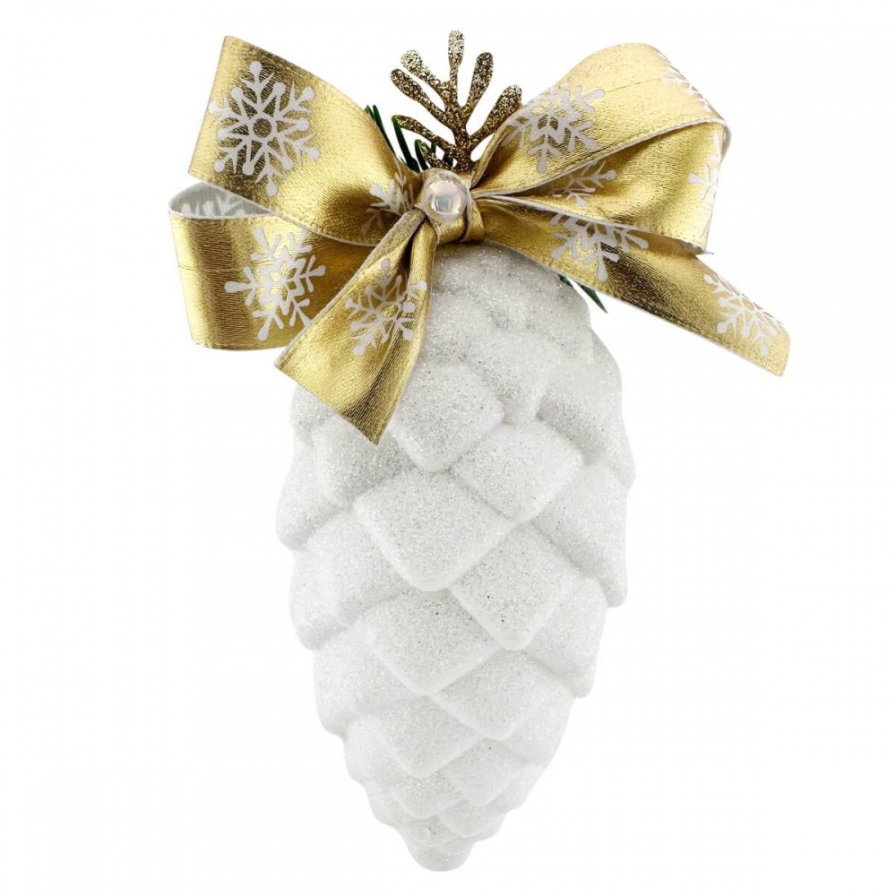 Елочная игрушка MIS LT Шишка декорированная 14 см в ассортименте